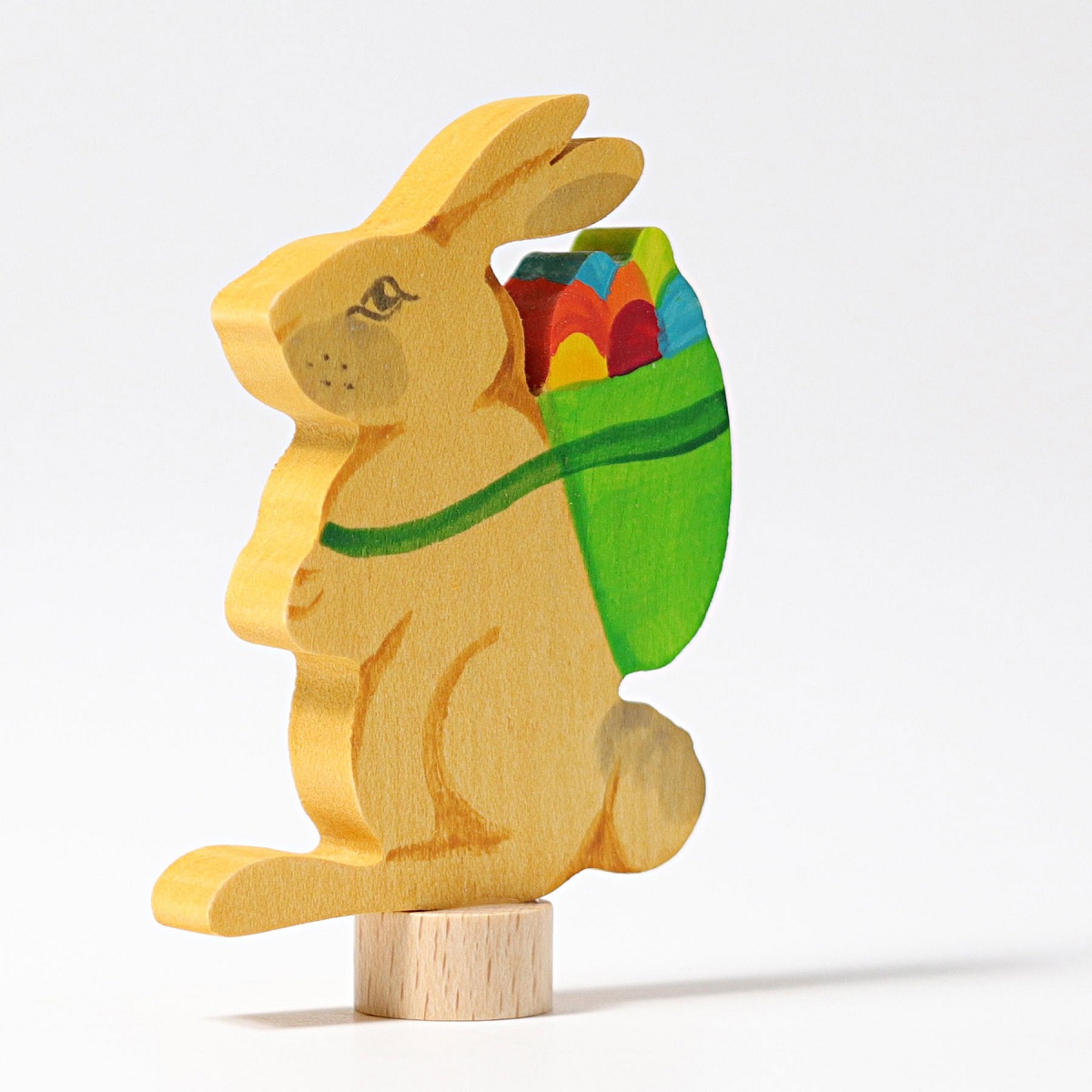 Deco Handcoloured Rabbit With Basket 