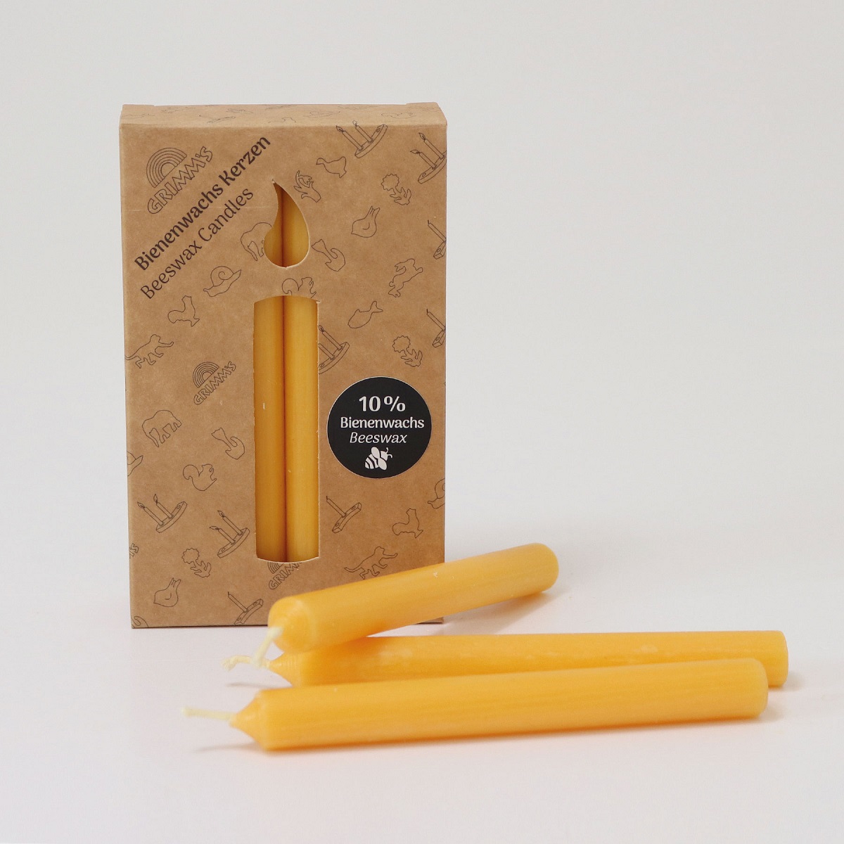 Candles 10% Beeswax, Amber NEW