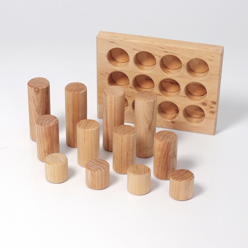 Sorting Board With Rollers, Natural 12 pcs