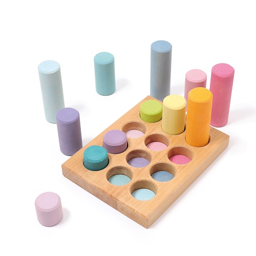 Sorting Board With Rollers, Pastel 12 pcs