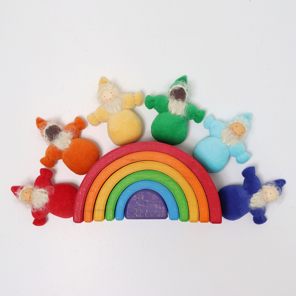 Doll - 6 Dwarfs / Pocket Gnomes, Rainbow 