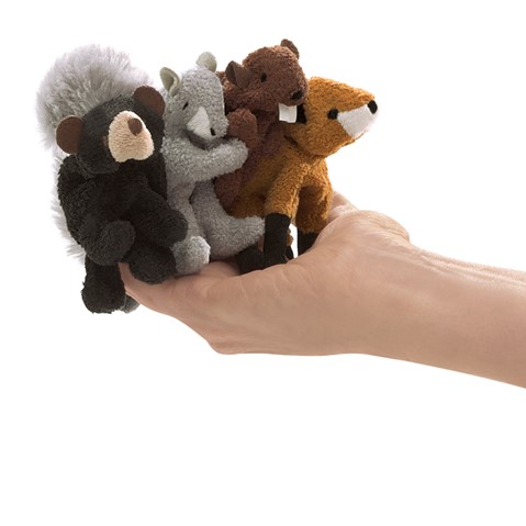 Mini Woodland Animals Finger Puppet Set 
