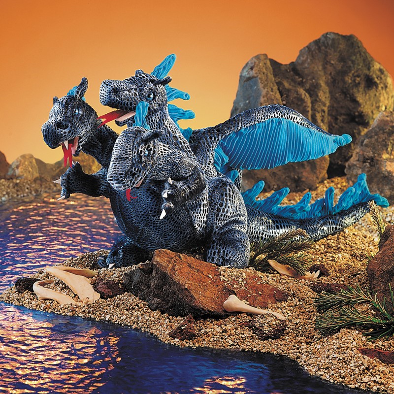 Blue Three-Headed Dragon