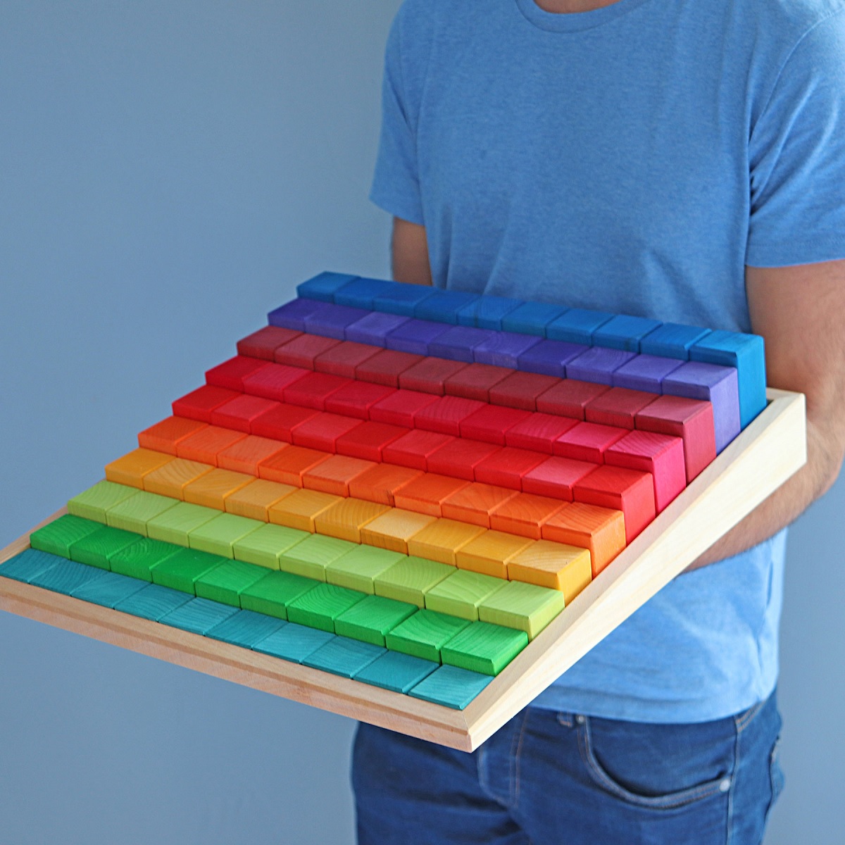 Learning - Stepped Counting Blocks, 4cm thick  (10 colours)