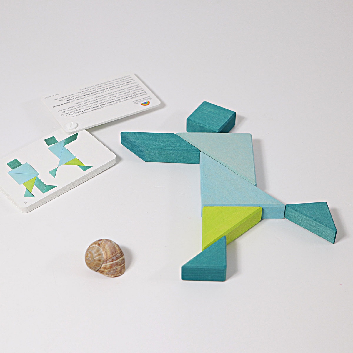 Learning - Tangram, Blue-Green incl. Templates