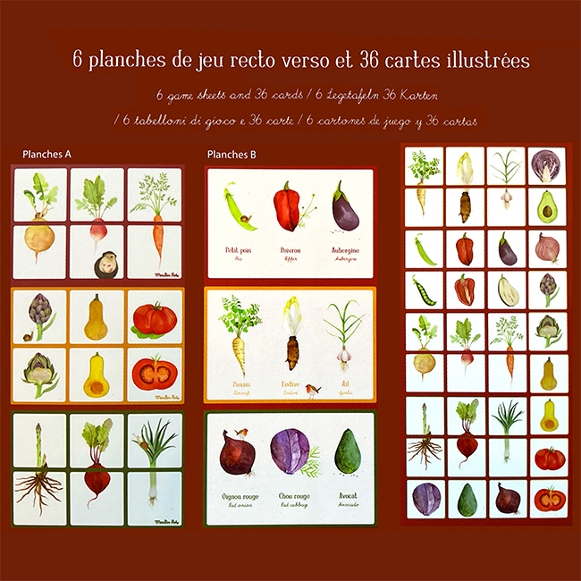 Le Jardinier - Vegetable Loto (bingo) & Memory Game