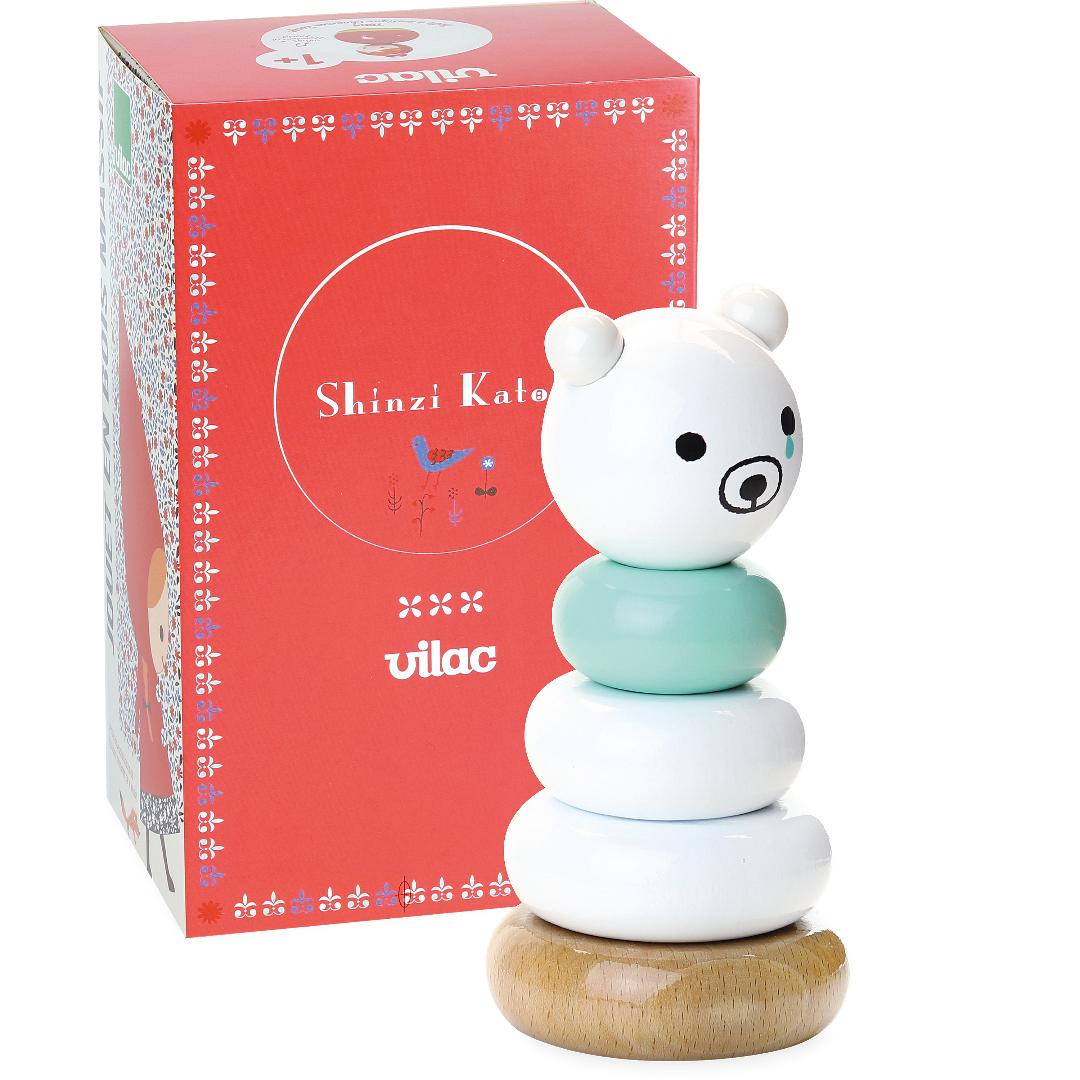 Vilac - Shinzi Katoh - Stacking Toy, Sora Bear WHILE QTY LAST