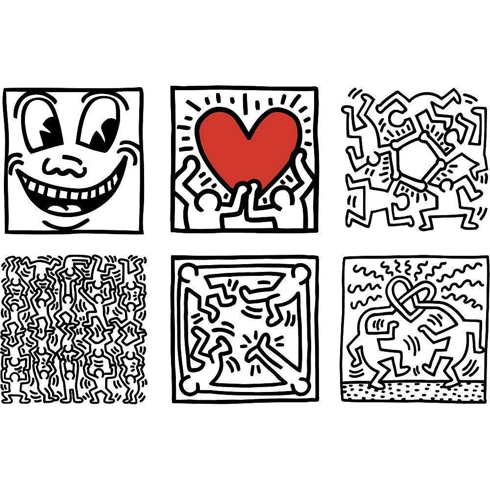 Keith Haring - Wooden Cubes