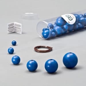 Wood Ball Shaped Blue Beads 60pcs  SPECIAL