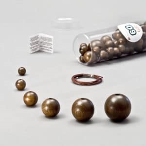 Wood Ball Shaped Brown Beads 60pcs  SPECIAL