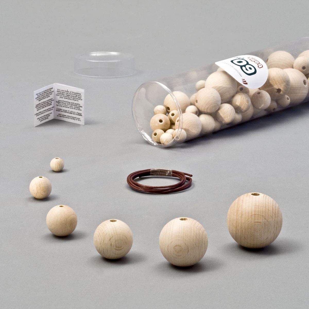 Wood Ball Shaped Natural Beads 60pcs  SPECIAL