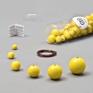 Wood Ball Shaped Yellow Beads 60pcs  SPECIAL