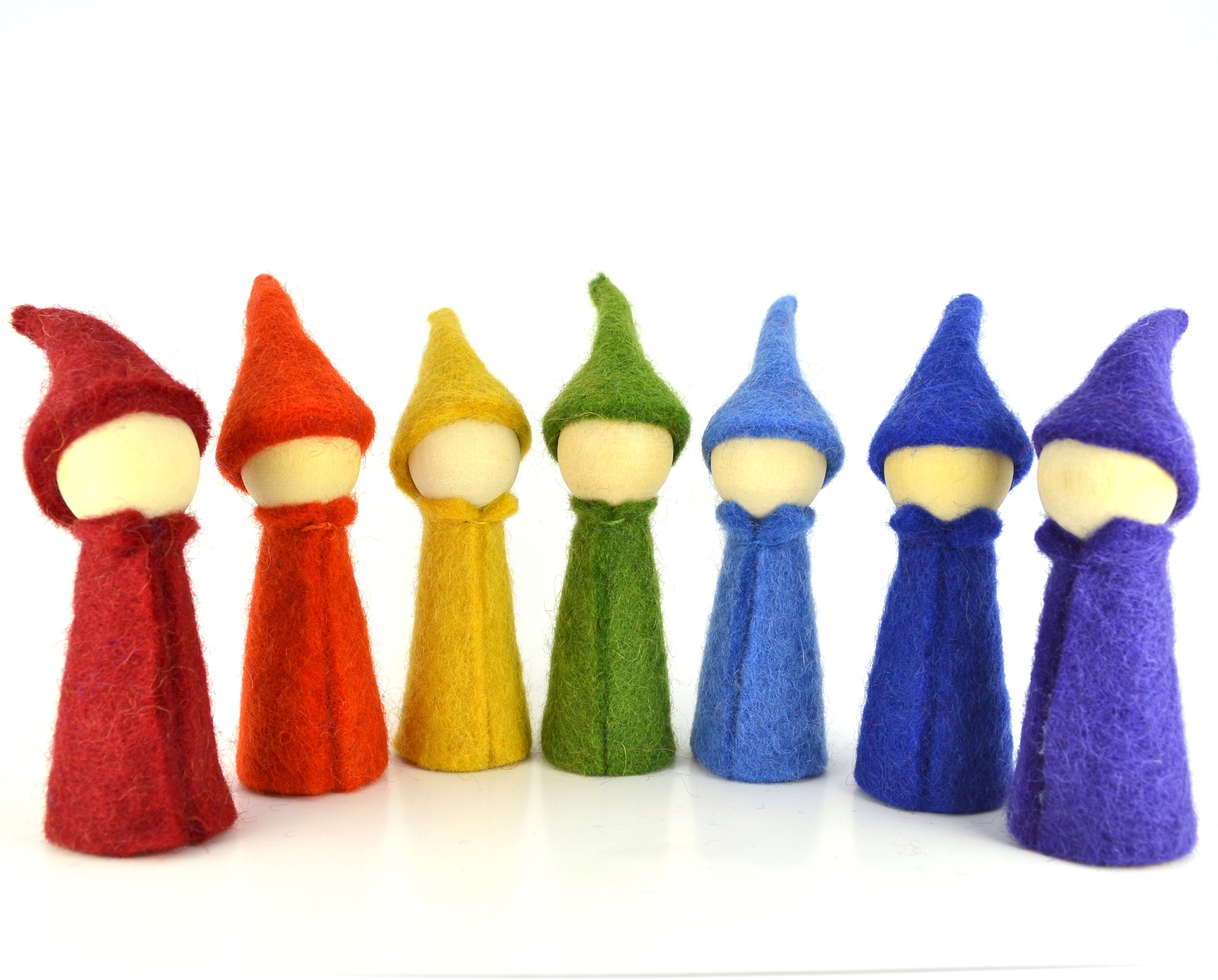 Dolls - Rainbow Gnomes 7pcs    (7 colours)