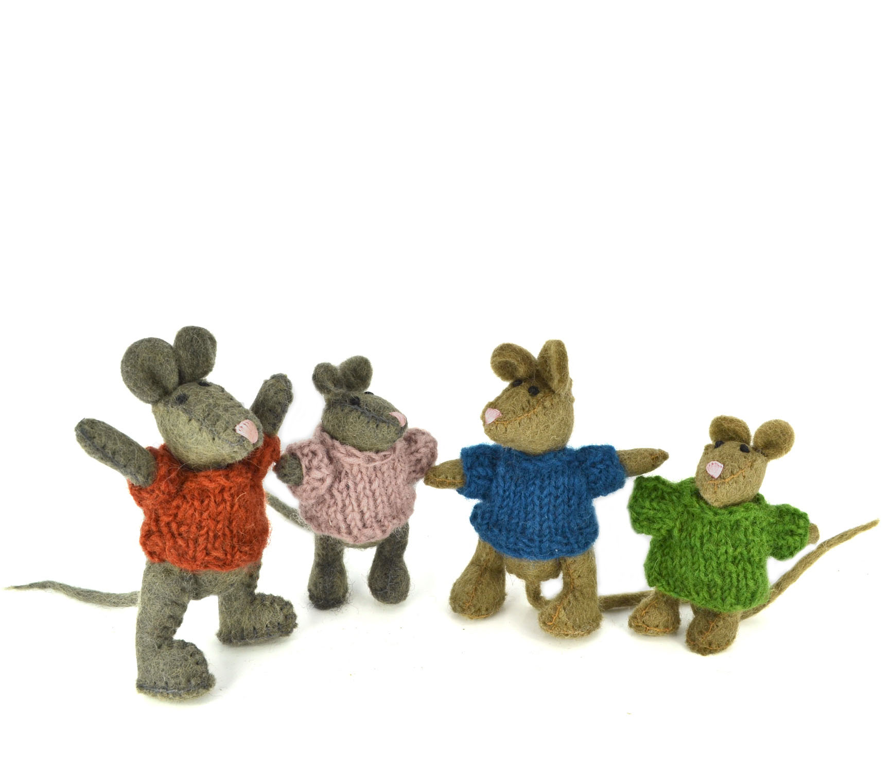 Dolls - Mouse Family 12cm  4pcs