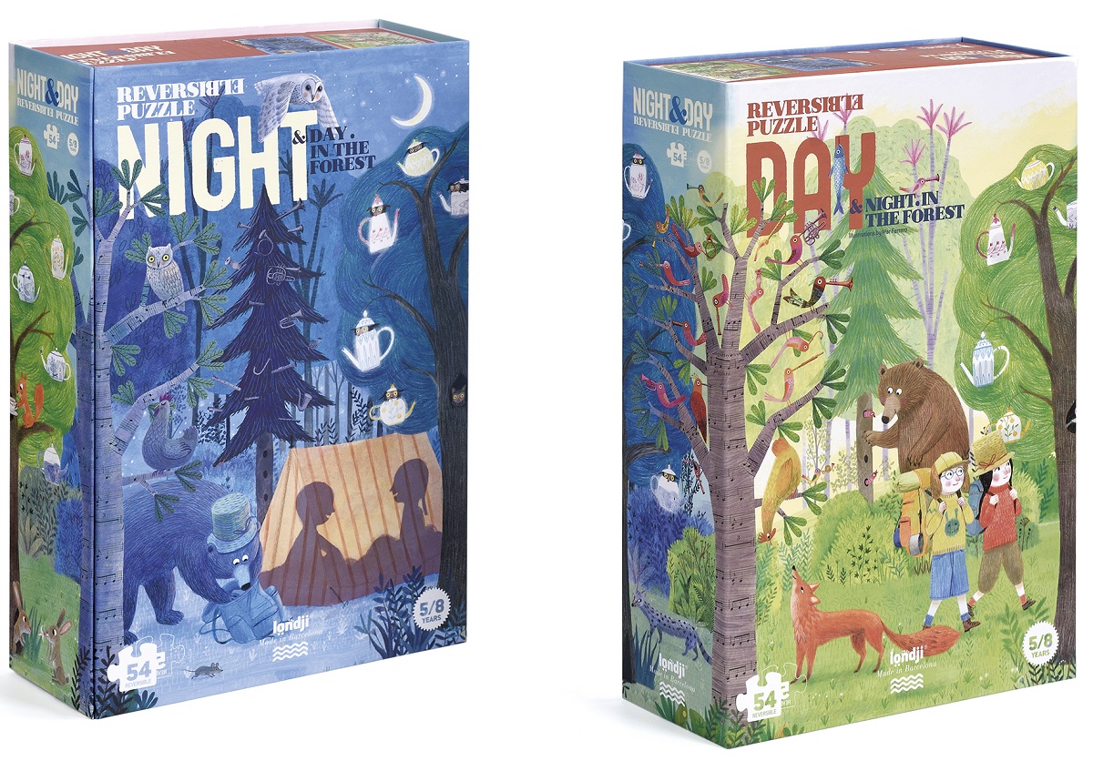 Puzzle - Night & Day in the Forest Reversible Puzzle