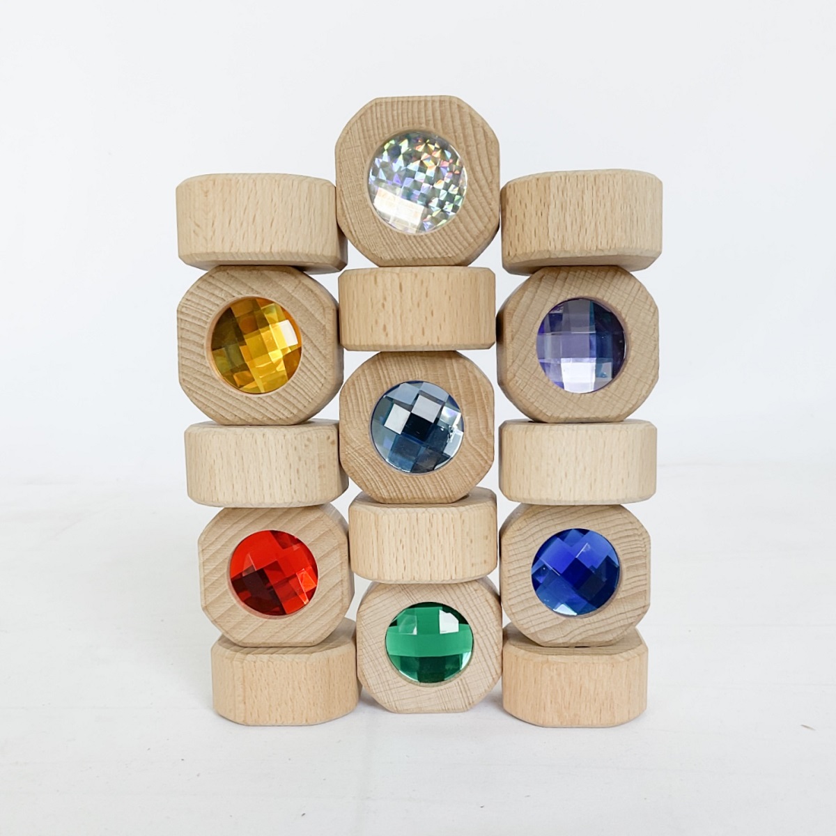 Building - Coins Rainbow Set with gem inserts 15pcs