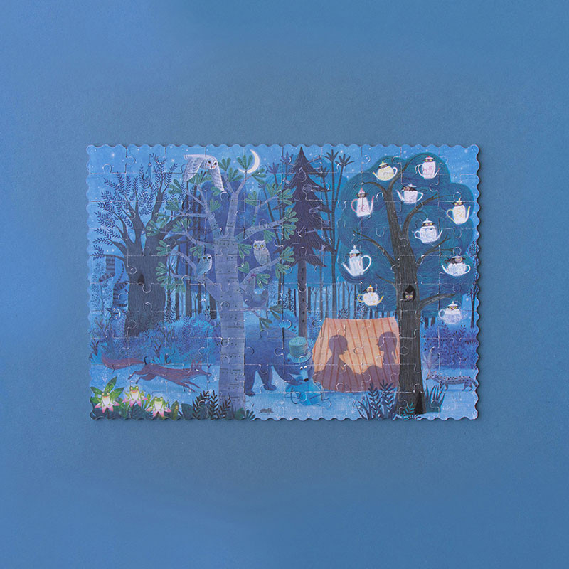 Pocket Puzzle - Night & Day in the Forest Reversible Puzzle