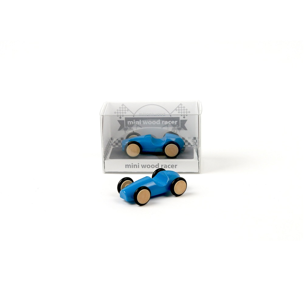 Vehicle - Mini Wood Racer BLUE Refill set of 5