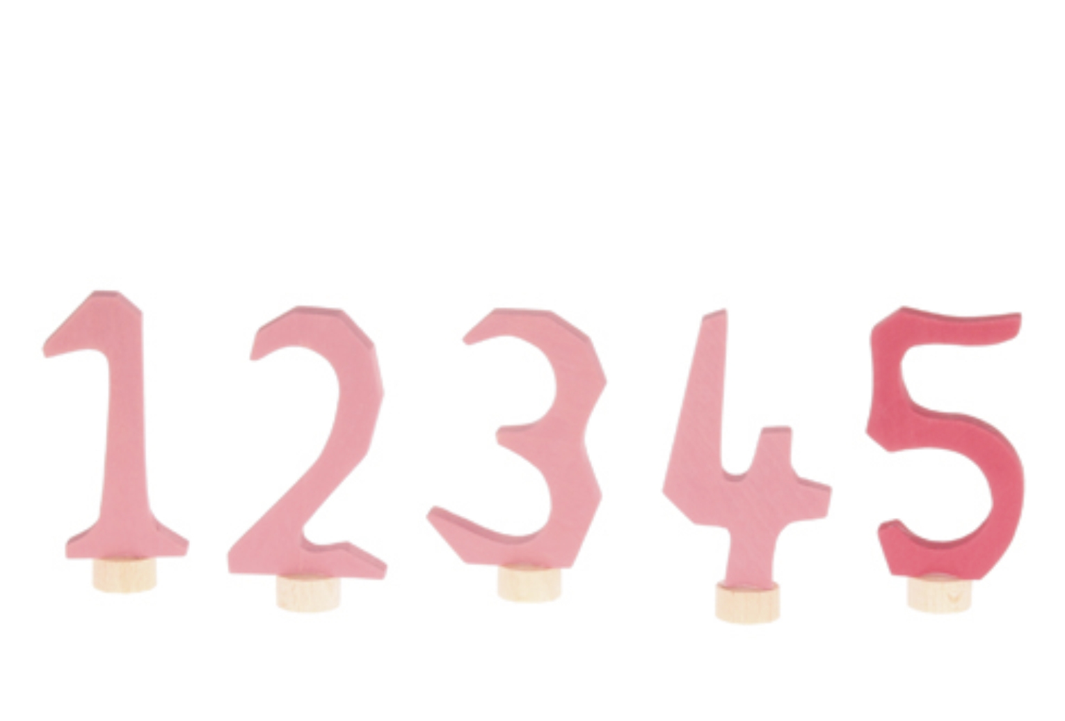 Deco Number Set 1 2 3 4 5, Pink 
