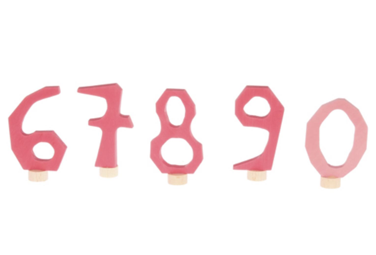 Deco Number Set 6 7 8 9 0, Pink