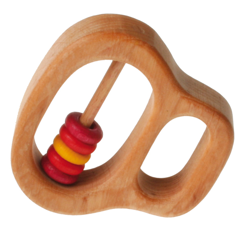 Rattle With 5 Small Discs, Red  