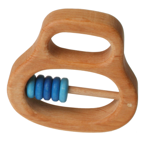 Rattle With 5 Small Discs, Blue 