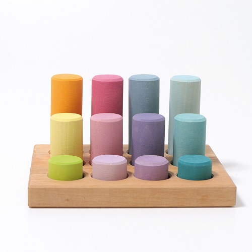 Sorting Board With Rollers, Pastel 12 pcs