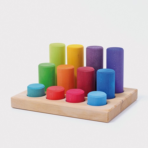Sorting Board With Rollers, Rainbow 12 pcs