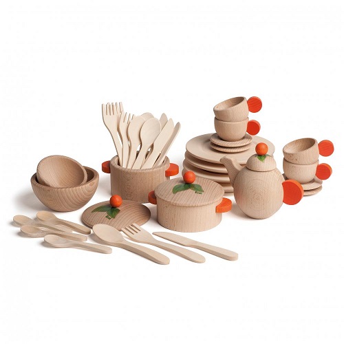 Tableware - Wood Cookery + Crockery Set