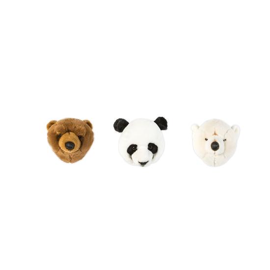 Head Mini, Bear (3 Assorted) PRE-ORDER FOR LATE JUNE