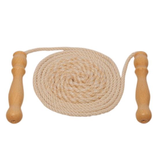 Skipping rope, natural handle  