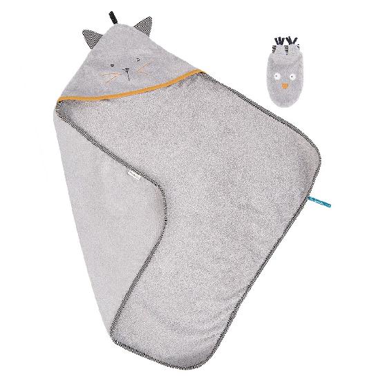 Moustaches - Hooded Towel and Mitt