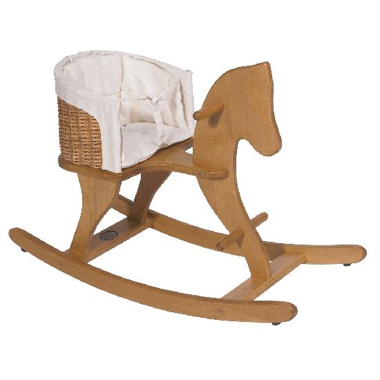 Jouets Retro - Rocking Horse With Wicker Seat