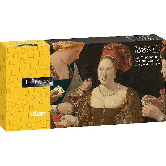 Vilac - Louvre - Le Tricheur A L'as De Carreau by Georges de La Tour 1000pc Puzzle WHILE QTY LAST 