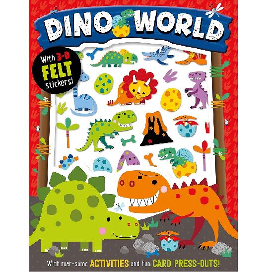 Dino World with 3-D Felt Stickers