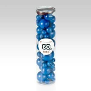 Wood Ball Shaped Blue Beads 60pcs  SPECIAL