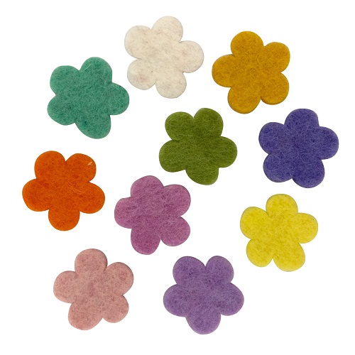 Die-Cut Flowers 3.5cm Light Colours 100pcs