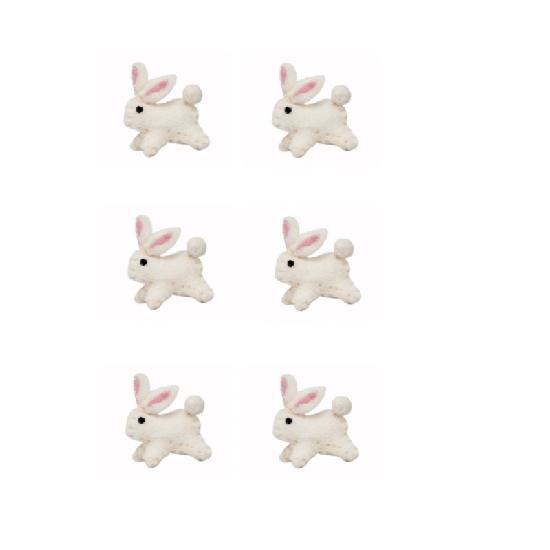 Animals - Mini Bunnies (3cm) 6pcs