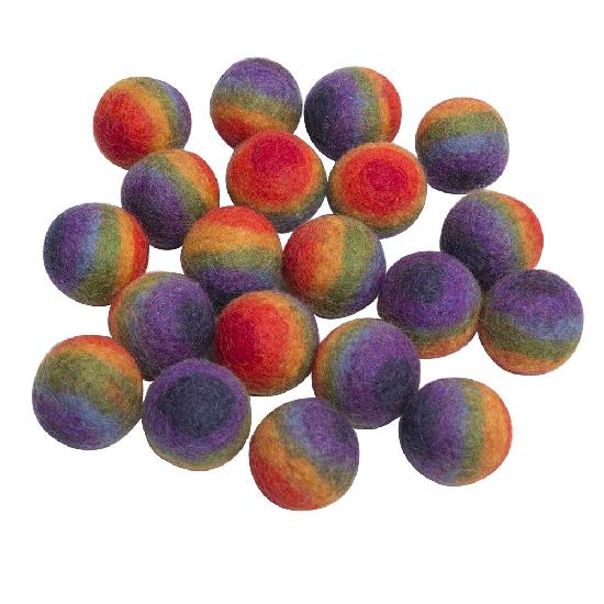 Rainbow Balls 3.5cm 20 pcs