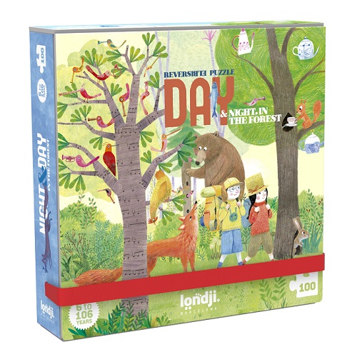 Pocket Puzzle - Night & Day in the Forest Reversible Puzzle