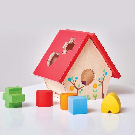 Baby and Toddler - Shape Sorter - Woodland Bird House