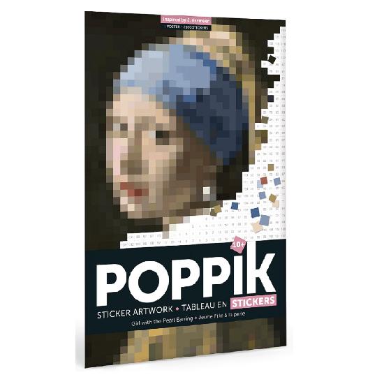 Sticker Poster Portrait of Girl with the Pearl Earring by Johanes Vermeer 