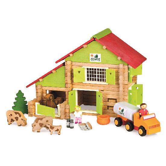 Log Barn With Tractor 180 pcs